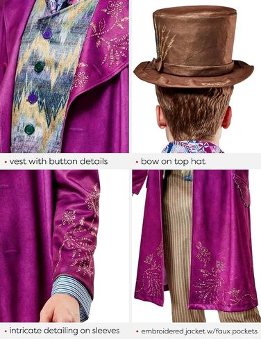 فيلم Rubies Men's Movie Deluxe Willy Wonka مع قبعة in Saudi Arabia