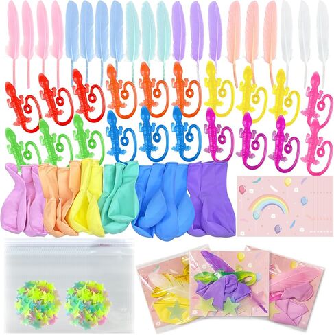 80 PCS Sticky Gecko Party Favors Balloon Feather Party Favors for Birthday Family Classroom Theme Party Favors in Saudi Arabia