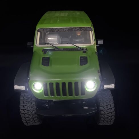 RC Angel & Demon Eyes 2 LEDs Headlights Halo Lights for AXIAL SCX6 AXI05000 JLU 1/6 RC Crawler Car Upgrade Part in Kuwait