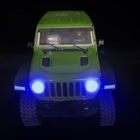 RC Angel & Demon Eyes 2 LEDs Headlights Halo Lights for AXIAL SCX6 AXI05000 JLU 1/6 RC Crawler Car Upgrade Part in Kuwait