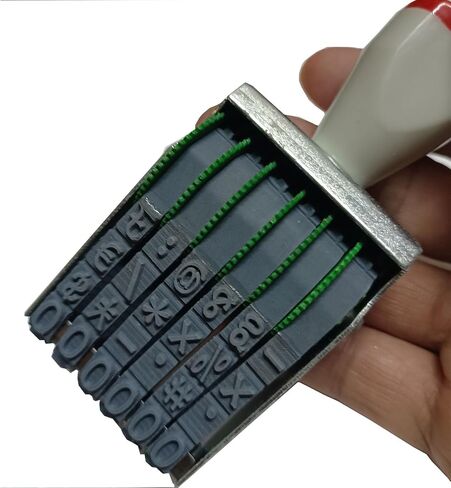 WANLIAN 8-Digit Adjustable Number Stamp-Changeable 0-9 Numbers & Symbols-Date Stamp with 54x7mm Print Size-Rubber Stamp for Office, Packaging, and Coding-Multicolor (Ink Pad Sold Separately) in Saudi Arabia