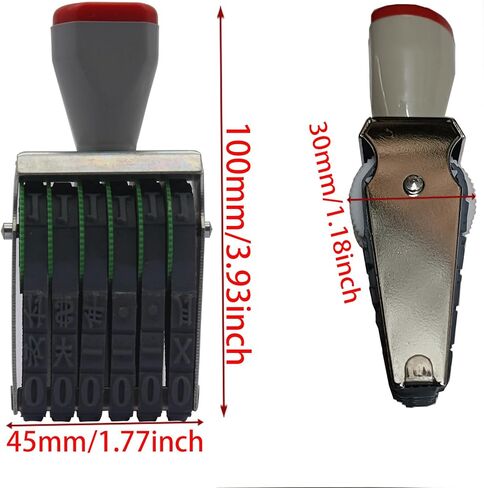 WANLIAN 8-Digit Adjustable Number Stamp-Changeable 0-9 Numbers & Symbols-Date Stamp with 54x7mm Print Size-Rubber Stamp for Office, Packaging, and Coding-Multicolor (Ink Pad Sold Separately) in Saudi Arabia