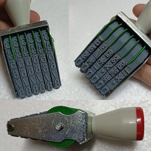 WANLIAN 8-Digit Adjustable Number Stamp-Changeable 0-9 Numbers & Symbols-Date Stamp with 54x7mm Print Size-Rubber Stamp for Office, Packaging, and Coding-Multicolor (Ink Pad Sold Separately) in Saudi Arabia