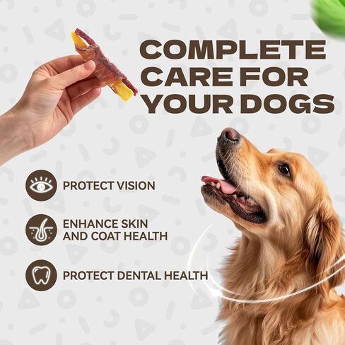 Dog Treats Chicken Wrapped Double Sweet Potato, Real Chicken Jerky Dog Treats High Protein Dog Training Treats Dog Snacks Dog Chews for Small Medium Large Dog 10.54oz in Kuwait