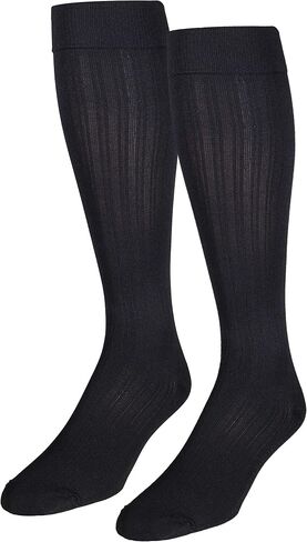 NuVein Women's Compression Socks, 15-20 mmHg Support, Diamond Knit Pattern, Over Calf Knee High, White, Small in Kuwait