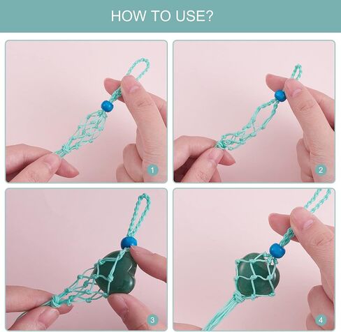 12 Pcs Tree Of Life Stone Pendant Holder Crystal Cage Pendant Holder Pendant Cord Stone Holder Replacement Hand-Woven Necklace Cord with Adjustable Length（2 Colors） in Saudi Arabia