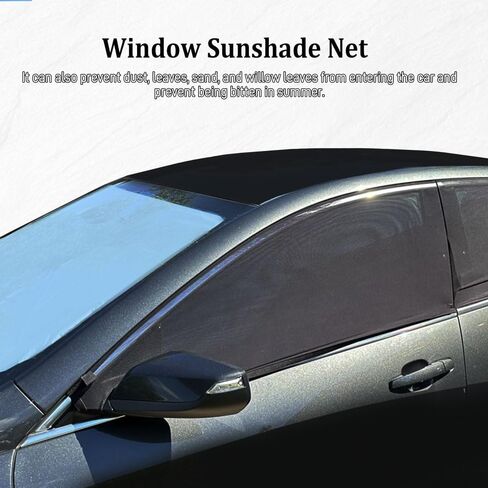 2PCS Car Window Shades, Car Window Covers for Sun, Breathable Mesh Car Rear Side Window Sunshade, Car Accessories Stretchy Mesh Car Window Screen Universal Fit Most Vehicles (Rear) in Saudi Arabia