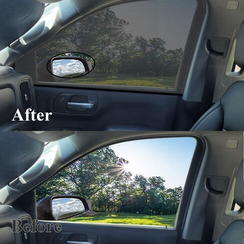 2PCS Car Window Shades, Car Window Covers for Sun, Breathable Mesh Car Rear Side Window Sunshade, Car Accessories Stretchy Mesh Car Window Screen Universal Fit Most Vehicles (Rear) in Saudi Arabia