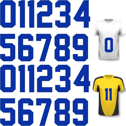 22 Pieces Iron on Numbers T Shirt Heat Transfer Numbers 0 to 9 Jersey Numbers Soft Iron on Numbers for Team Uniform Sports T Shirt Football Basketball Baseball (Yellow,8 Inch) in Saudi Arabia