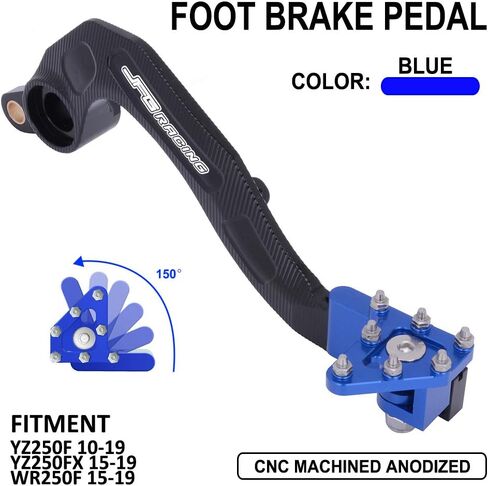 دراجة نارية للفرامل الخلفية لائحة فرامل قابلة للطي CNC CNC لـ YZ250F 2010-2023 YZ250FX 2015-2023 WR250F 2015-2023 الدراجة الأزرق in Saudi Arabia