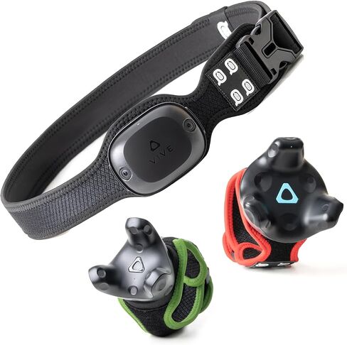 حزام تعقب مناسب للتتبع الكامل للجسم في Vive UltimateTracker و Vive Tracker 3.0 و 2.0 و Tundratracker الواقع الافتراضي (لا يوجد أي تعقب) 1xbelt 2xshort Band Black in Saudi Arabia