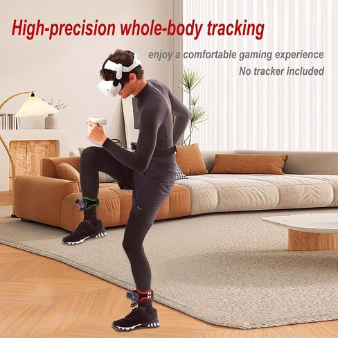حزام تعقب مناسب للتتبع الكامل للجسم في Vive UltimateTracker و Vive Tracker 3.0 و 2.0 و Tundratracker الواقع الافتراضي (لا يوجد أي تعقب) 1xbelt 2xshort Band Black in Saudi Arabia
