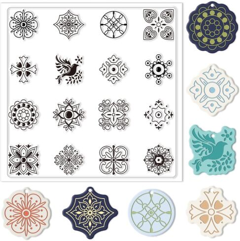 CHGCRAFT Bubbles Silicone Clay Texture Mat Silicone Texture Stamps Clay Modeling Pattern Pad for DIY Clay Jewelry Earrings Clay Mat Stamps for Decorative Card Making in Kuwait
