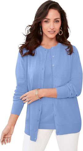 Jessica London Women's Plus Size Fine Gauge Cardigan in Kuwait