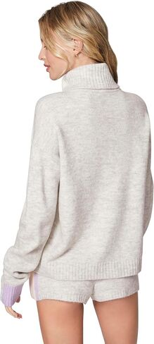 florence by mills Women's Bright Like Color Tipped Turtle Neck Sweater in Saudi Arabia