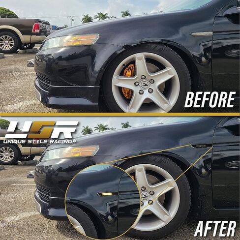 USR DEPO 3G TL Tail Lights - JDM Style Black Housing Rear Tail Lamps Cover (Left + Right) Compatible with 2004-2008 Acura TL All Models including Base and Type-S (Black Housing Smoke Lens) in Saudi Arabia