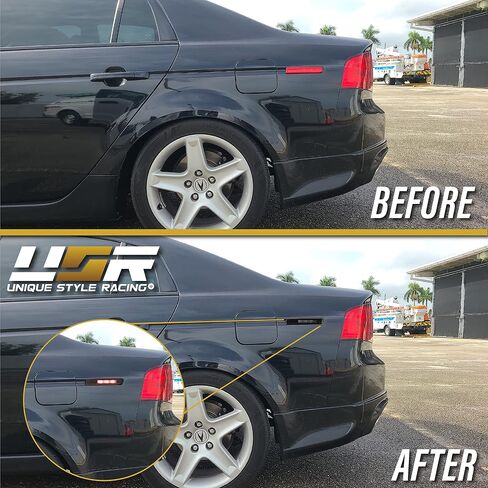 USR DEPO 3G TL Tail Lights - JDM Style Black Housing Rear Tail Lamps Cover (Left + Right) Compatible with 2004-2008 Acura TL All Models including Base and Type-S (Black Housing Smoke Lens) in Saudi Arabia