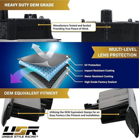 USR DEPO 3G TL Tail Lights - JDM Style Black Housing Rear Tail Lamps Cover (Left + Right) Compatible with 2004-2008 Acura TL All Models including Base and Type-S (Black Housing Smoke Lens) in Saudi Arabia