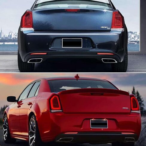 3 في 1 LED LED LED LED العاكس المتوافق مع 2015-2018 CHRYSLER 300 TALL LIGHTS TELD SCALL SCALL OPPS & الخلفية مصابيح الضباب 68213445AB ، 68213444AB ؛ CH1184104N ، CH1185104N in Saudi Arabia
