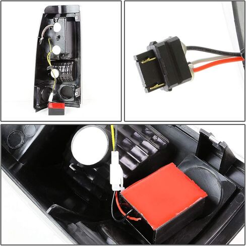 تلقائي أسرة مصفرة LED LED LIDENCES متوافقة مع 1999-2003 Chevy Silverado GMC Sierra 1500 2500HD 3500HD ، مصباح الفرامل العكسي ، سائق وجانب الراكب ، عدسة CLOSS Chrome CLEAR in Saudi Arabia