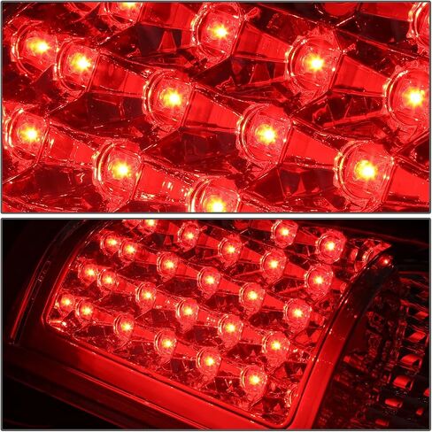 Auto Dynasty LED Tail Lights Compatible with 1999-2003 Chevy Silverado GMC Sierra 1500 2500HD 3500HD, Reverse Brake Lamp, Driver and Passenger Side, Chrome Housing Clear Lens in Kuwait