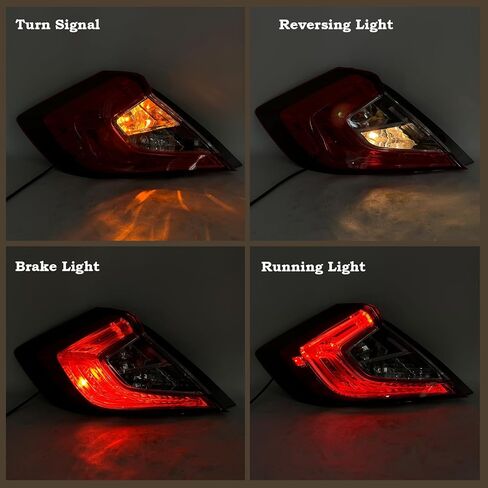 مع علامة الجانبية RH الخارجي الضوء الخارجي الملاءمة لعام 2016 2017 2018 2019 2020 2021 Honda Civic 4-Door Sedan Lamp مع المصابيح الخلفية على جانب الراكب جانب الراكب HO2805110 33500TBAA01 in Kuwait
