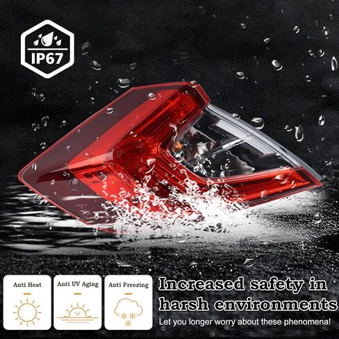 مع علامة الجانبية RH الخارجي الضوء الخارجي الملاءمة لعام 2016 2017 2018 2019 2020 2021 Honda Civic 4-Door Sedan Lamp مع المصابيح الخلفية على جانب الراكب جانب الراكب HO2805110 33500TBAA01 in Kuwait