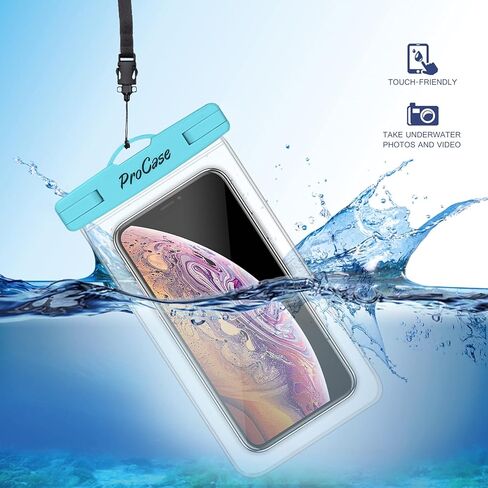 Procase 4 Pack Pack Pouch Pouch Pouch Bag Bag Dry Underwate For iPhone 16 15 14 13 12 11 Pro Plus Max Mini XS XR X 8 7 ، Galaxy S23 S22 S21 Ultra Note to 7 "-clear in Kuwait