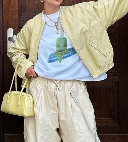 نساء كبير الحجم مصنوع من y2k girsl preppy الأكمام قصيرة tirt in Kuwait