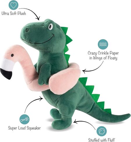 Fringe Studio Dog Toy, Summa Time Rex-Plush Pet Toy (289363) for All Breed Sizes, 1 Count (Pack of 1) in Saudi Arabia