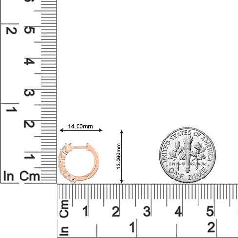 3/4 قيراط أقراط الماس أقراط في الذهب أو البلاتين 14K (وضوح I1-I2) in Kuwait