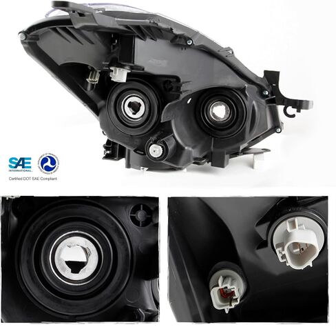 AKKON - For 2010 2011 2012 2013 Altima 2 Door Coupe Black Halogen Type Left & Right Side Projector Headlights in Saudi Arabia