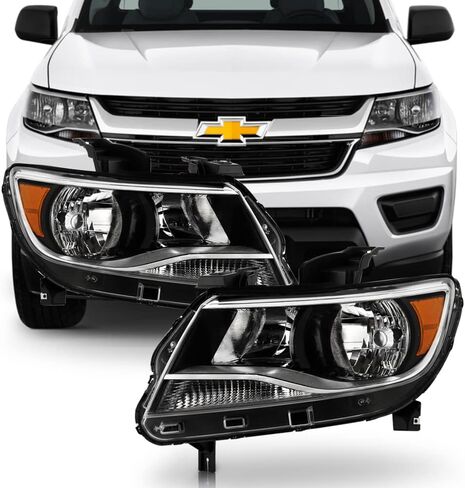 ACANII - For 2015-2022 Chevy Colorado Factory Style Crystal Headlights Headlamps Assembly Replacement Pair Left+Right in Saudi Arabia