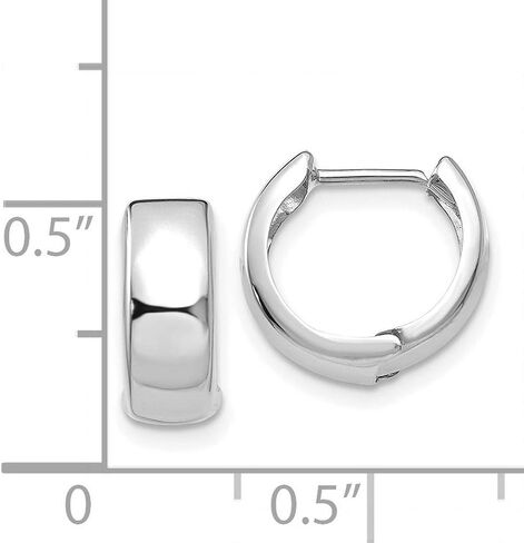 4mm Polished Hinged Hoop Huggie Earrings in Real 14k Gold in Saudi Arabia