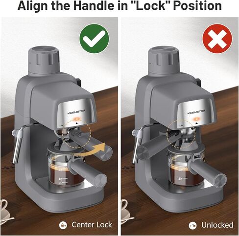 3.5Bar Espresso Machine with Milk Frother, 800W Compact Espresso and Cappuccino Machine with Preheating Function, 4 Cup Espresso Maker for Cappuccino or Latte, Gift for Coffee Lover in Kuwait