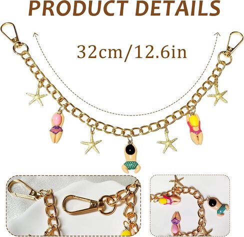 Swimmer Charm Handbag Chain，Handbag Charms for Women, Keychains for Keys Handbag Decoration Teacher's Day Gifts in Saudi Arabia