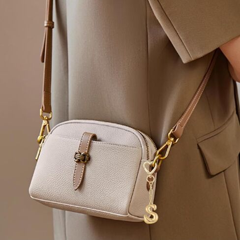 Gold Initial Letter Keychain Bag Charms Gifts for Women, Cute Girly Handbag Accessories,Heart Keychains for Purse in Kuwait