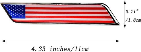 Generic OnlyYou.X USA Flag Emblem USA Flag Badge American Flag Decal American Flag Sticker for Universal Cars 2 Pieces Left and Right Metal Chrome with Red in Saudi Arabia