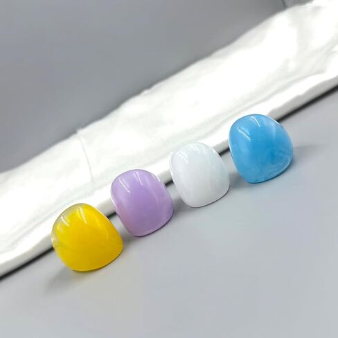 Colorful Chunky Resin Rings Set for Women Acrylic Dome Thick Statement Ring Personalized Candy Color Big Ring for Women Y2k Jewelry Accessories in Saudi Arabia