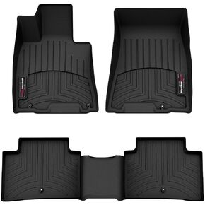 WeatherTech Custom Fit FloorLiners for Genesis GV70-1st & 2nd Row (441697-1-2), Black in Kuwait