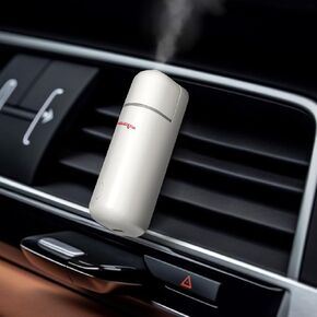 Car Air Freshener Diffuser, Waterless Essential Oil Diffuser for Car with 6 Refill Scents, USB Rechargeable Fragrance Diffuser with Motion Sensor -White in Saudi Arabia