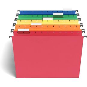 Staples 726597 Recycled Reinforced Hanging File Folders 5-Tab Letter Std Green 25/Bx in Kuwait