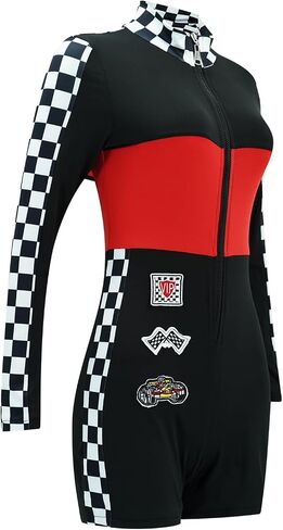 Racer-Costume for Women-Race Car Driver-jumpsuit ، recer rocer jumper outfit outfit roup in Saudi Arabia