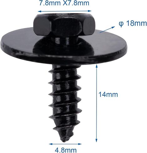 OAUTOO 50PCS M4.8-1.61 × 16 مم من SEMS SEMS SEMS لـ BMW 07-14-7-129-160 in Saudi Arabia