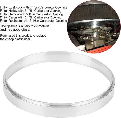 Air Filter Spacer Aluminum Air Cleaner Spacer Replacement Accessories for Carbs with 5 1/8in Opening(1/2") in Saudi Arabia