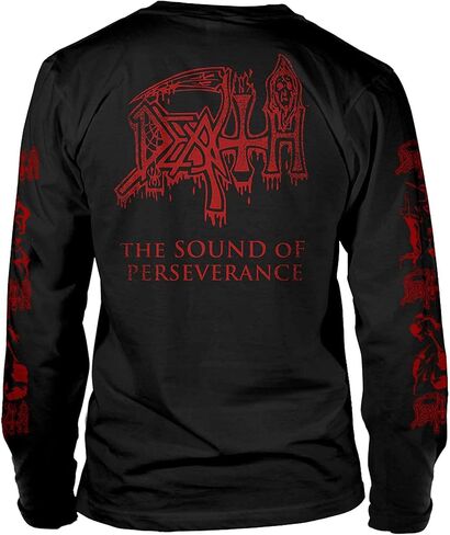 الموت "صوت المثابرة" (أسود) قميص طويل الأكمام - ملابس فائقة in Saudi Arabia