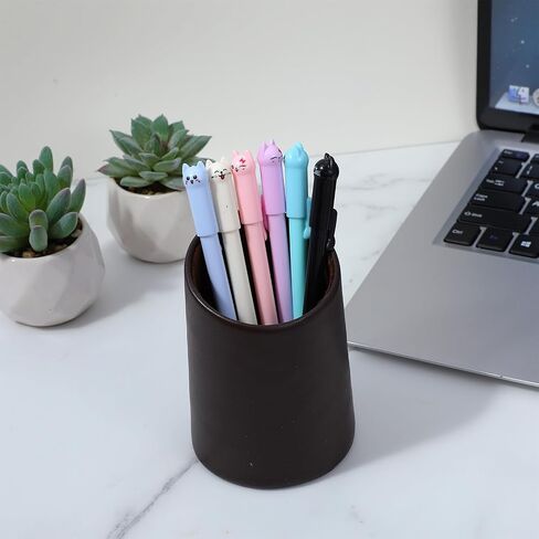 6PCS Kawaii Cat Pens Cute Animal Gel Pens Cat Style Cat Pencils with 0.5mm Black Ink, Cat Stationary Supplies Fine Point Ball Pens Nice Fun Themed Gifts for Cat Lovers Women Kids School and Office Use in Saudi Arabia