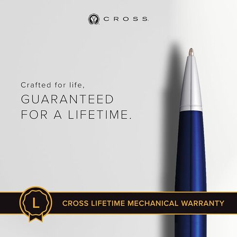 Cross Bailey Matte Red Lacquer Ballpoint Pen with polished black PVD appointments in Kuwait