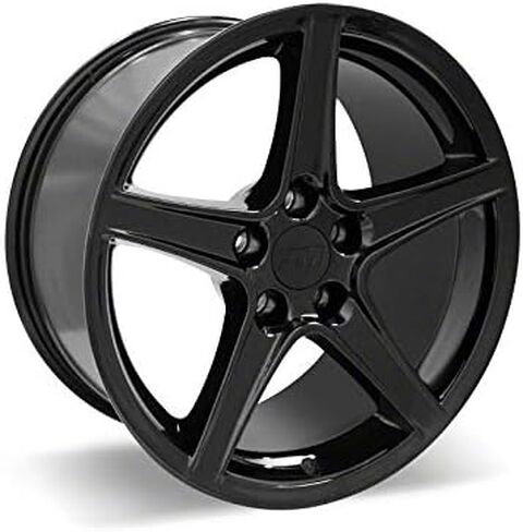 Saleen Style Gloss Black Wheel; Rear Only; 18x10; 28mm Offset Compatible for 99-04 Mustang in Saudi Arabia