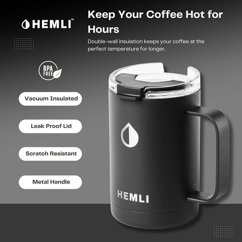 Pour Over Coffee Maker Camp Set – Vacuum Insulated Mug with Leakproof Lid, Stainless Steel Micro Filter, Scratch-Resistant Finish, Portable Coffee Maker for Camping, Travel & Outdoor Adventures in Kuwait